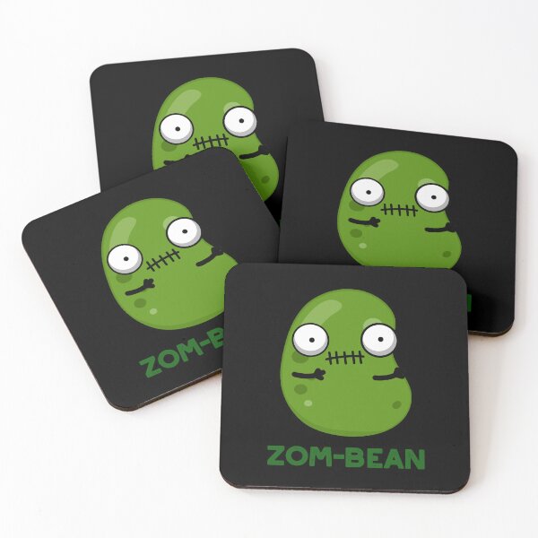 Item preview, Zom-bean Halloween Funny Zombie Bean Puns (Dark BG) designed and sold by punnybone.