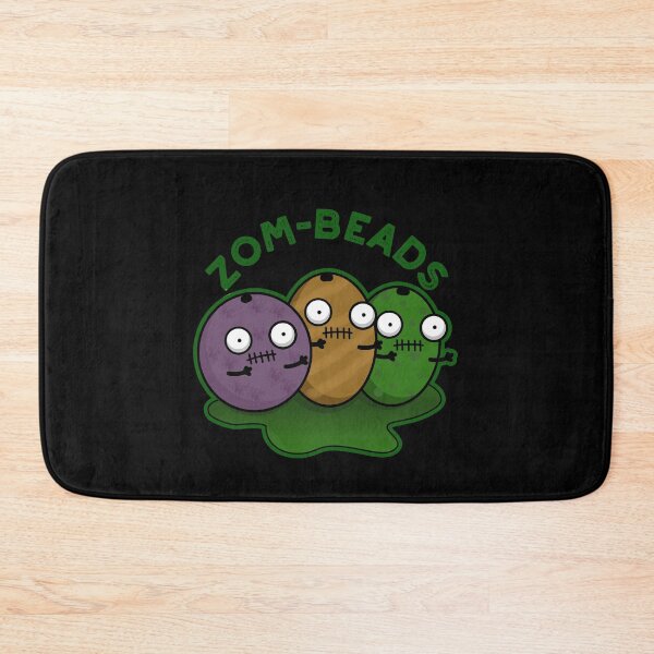 Item preview, Zom-beads Funny Halloween Zombie Beads Pun (Dark BG) designed and sold by punnybone.