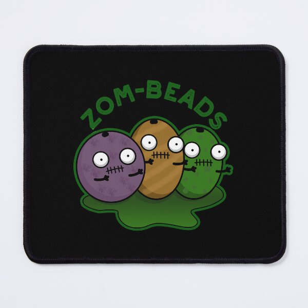 Item preview, Zom-beads Funny Halloween Zombie Beads Pun (Dark BG) designed and sold by punnybone.