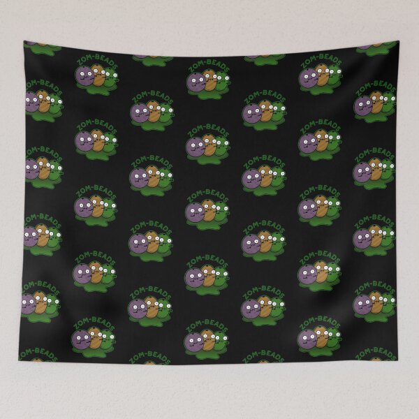 Item preview, Zom-beads Funny Halloween Zombie Beads Pun (Dark BG) designed and sold by punnybone.
