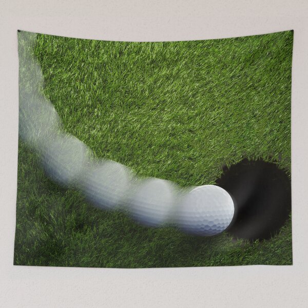 Item preview, Golfing Nice Shot Golfer Ball in One Hole Photography designed and sold by elhefe.