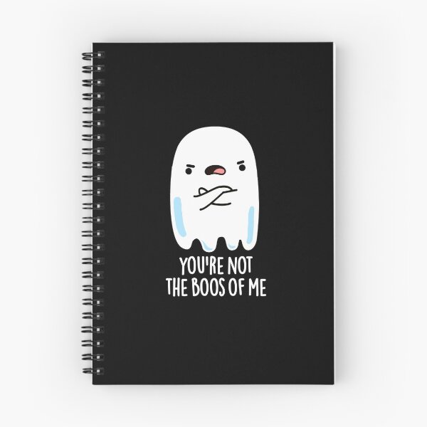 Item preview, You're Not The Boos Of Me Halloween Funny Ghost Puns (Dark BG) designed and sold by punnybone.