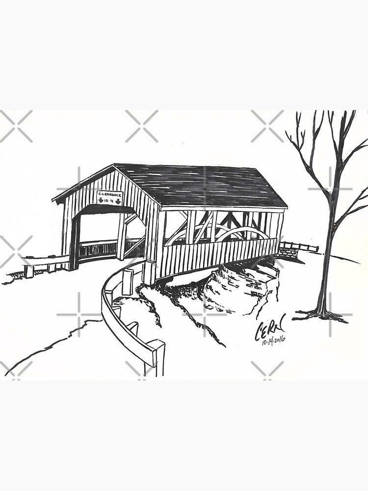 "Covered bridge" Sticker for Sale by CERN28 Redbubble