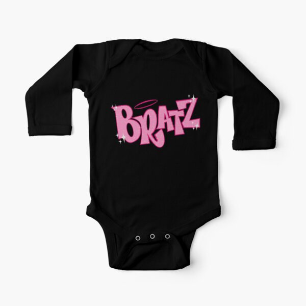  Bratz Camiseta con logotipo clásico rosa, Negro