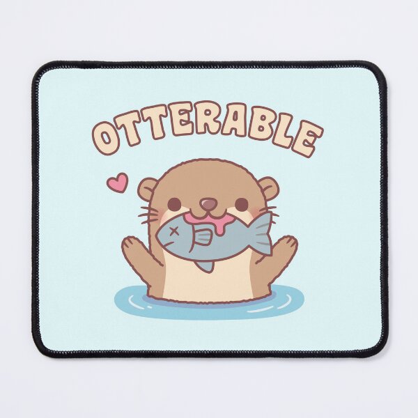 Item preview, Cute Otter With Fish Otterable Funny designed and sold by rustydoodle.