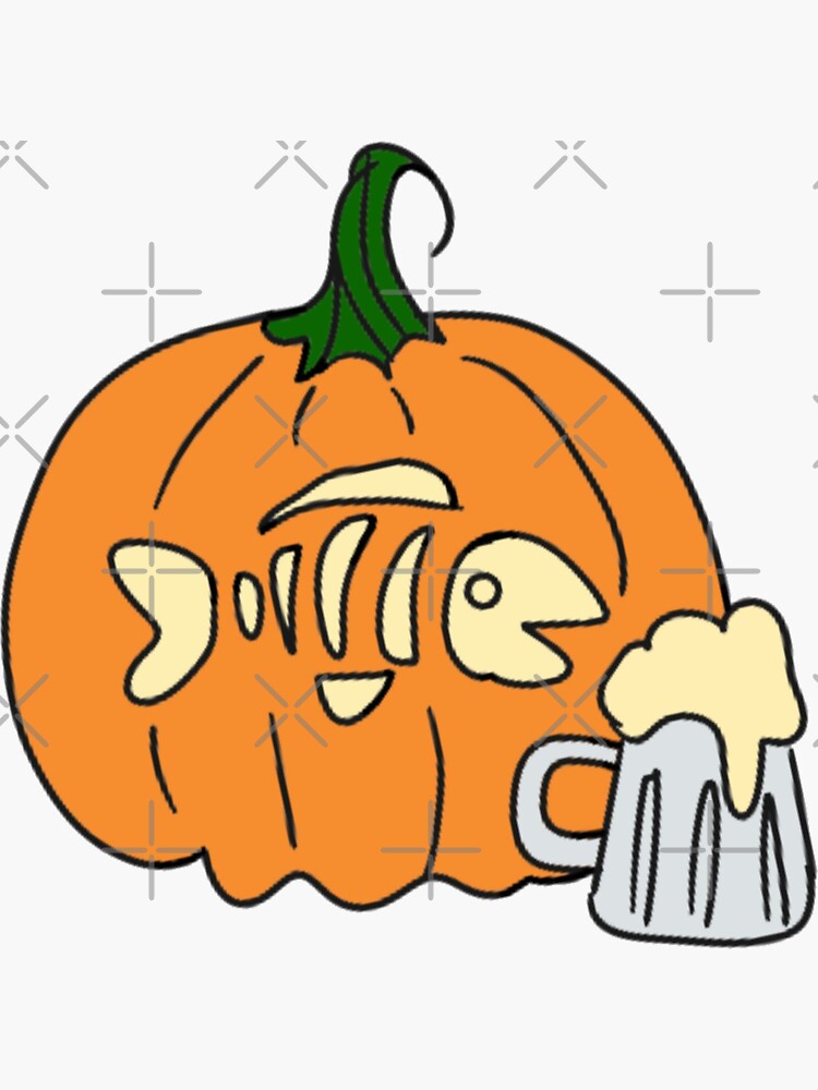 "fish jackolantern color" Sticker for Sale by Siv3 Redbubble
