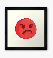 Angry Emoji Framed Print