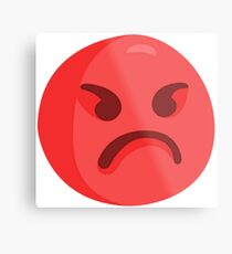 Angry Emoji Metal Print