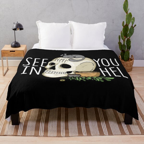 Item preview, See You In Hel (sleepy kitty) designed and sold by OceanKeltoi.