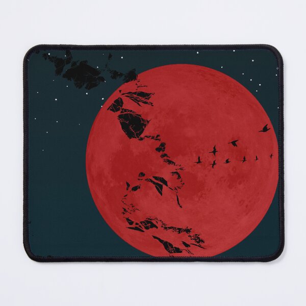 Item preview, Crimson Moonrise with Flying Birds designed and sold by mozizy.