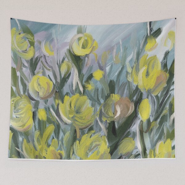 Item preview, classic style wide yellow chrysanthemum in digital art  designed and sold by GrahadiDesign.