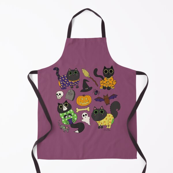 Item preview, Halloween Cats Pajamas - Spooky Cute Black Cats - Halloween Black Cats - Twilight Lavender designed and sold by EcoElsa.