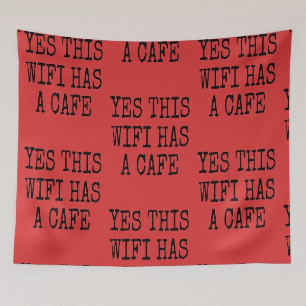 Item preview, YES THIS WIFI HAS A CAFE designed and sold by Bundjum.
