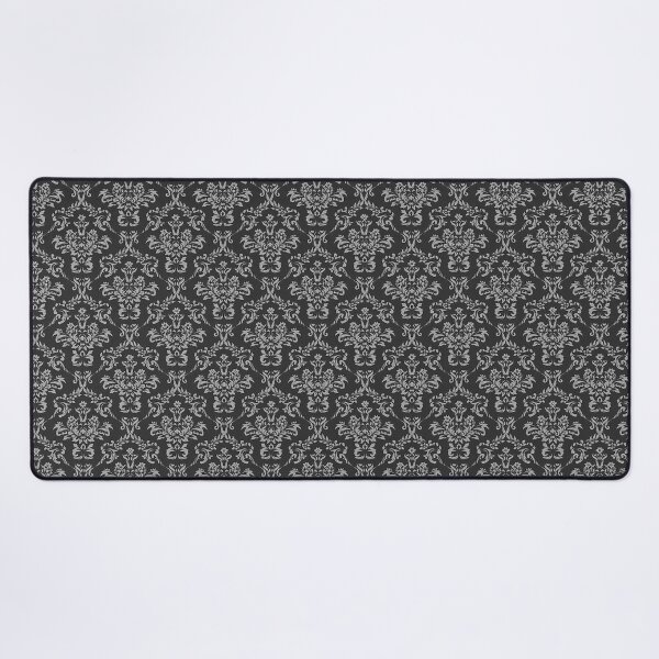 Item preview, Grey and Black Damask Wallpaper Pattern designed and sold by KellysComColors.