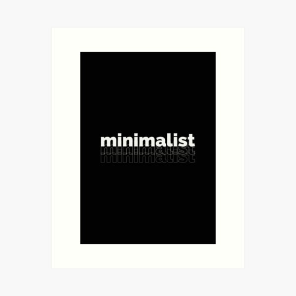 Minimalist Word Art Prints for Sale