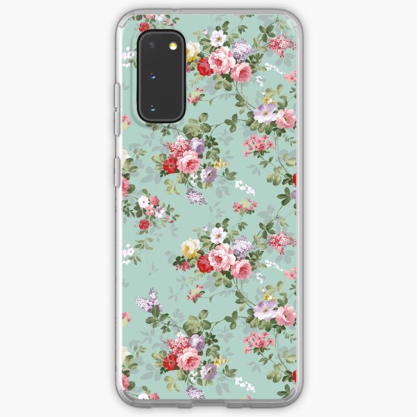 Chic elegant pink roses beautiful flowers pattern Samsung Galaxy Soft Case