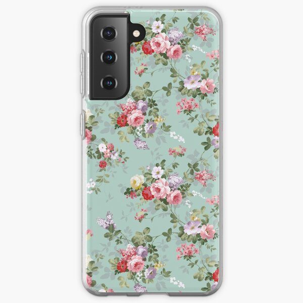 Chic elegant pink roses beautiful flowers pattern Samsung Galaxy Soft Case