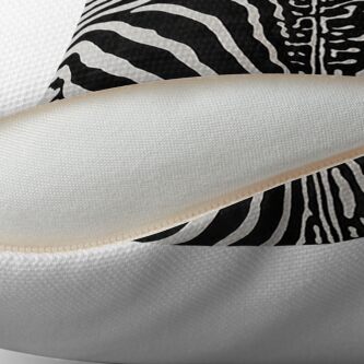 Alternate view of Zebra Print Stripes Skin Hide | Texture Throw Pillow