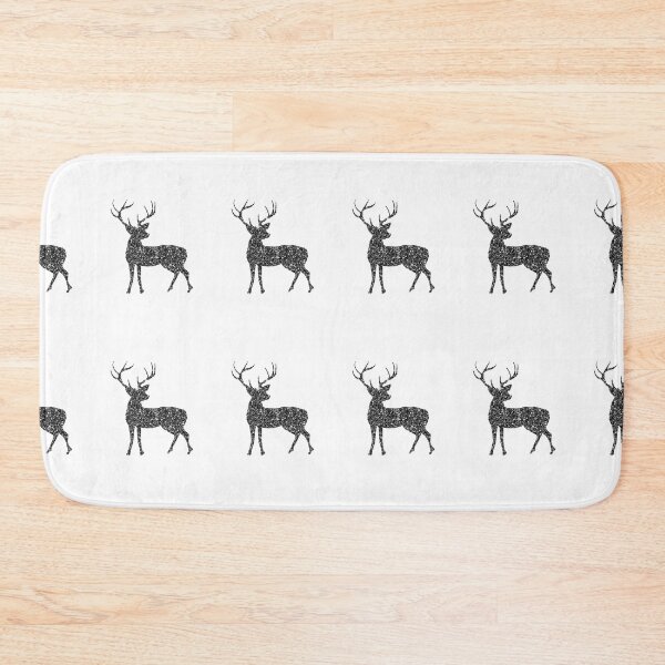 Item preview, Deer black and white glitter Christmas  designed and sold by Inktown.