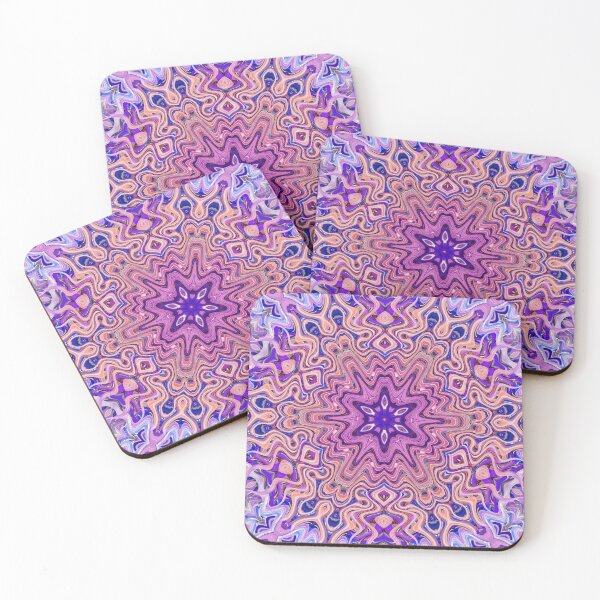 Item preview, Boho Vibes Abstract Mandala Maximalism Hippie Style Eclectic Mix of Purple Blue Pink Lilac 11 of 16 designed and sold by Beachy.