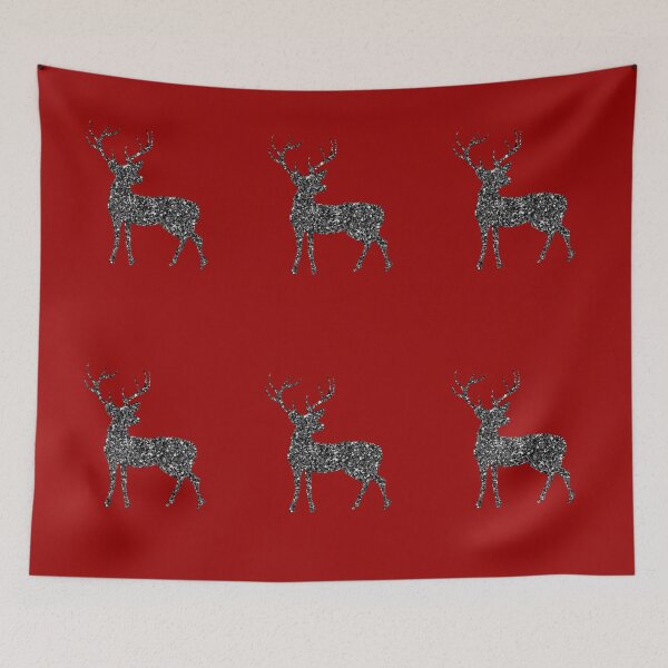 Item preview, Deer black and white glitter Christmas  designed and sold by Inktown.