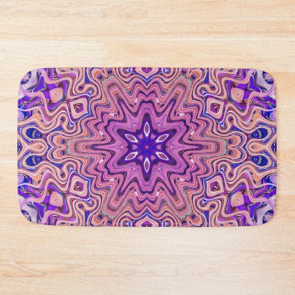 Item preview, Boho Vibes Abstract Mandala Maximalism Hippie Style Eclectic Mix of Purple Blue Pink Lilac 11 of 16 designed and sold by Beachy.