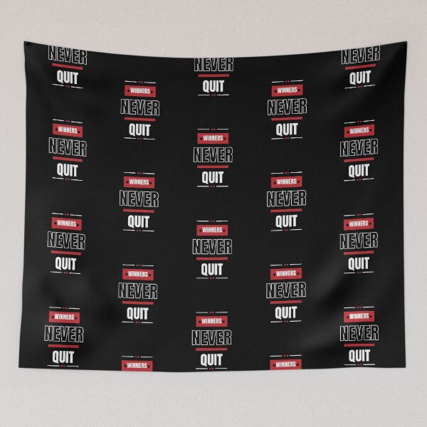 Item preview, Winners Never Quit(Motivational Quote) Typography designed and sold by Jalib.