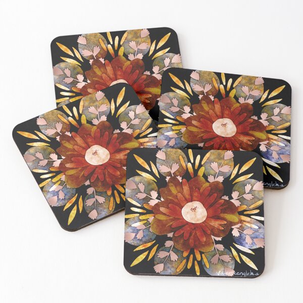 Item preview, Harvest Moons Floral Mandala Negative Painting  designed and sold by Valerie Englehart.