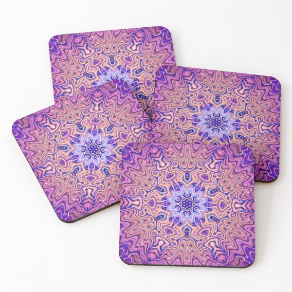 Item preview, Boho Vibes Abstract Mandala Maximalism Hippie Style Eclectic Mix of Purple Blue Pink Lilac 12 of 16 designed and sold by Beachy.