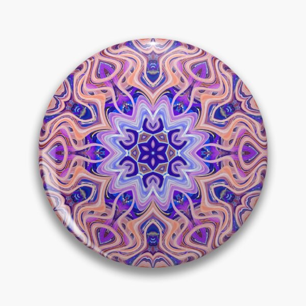 Item preview, Boho Vibes Abstract Mandala Maximalism Hippie Style Eclectic Mix of Purple Blue Pink Lilac 12 of 16 designed and sold by Beachy.