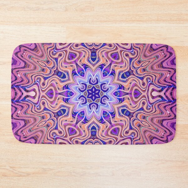 Item preview, Boho Vibes Abstract Mandala Maximalism Hippie Style Eclectic Mix of Purple Blue Pink Lilac 12 of 16 designed and sold by Beachy.