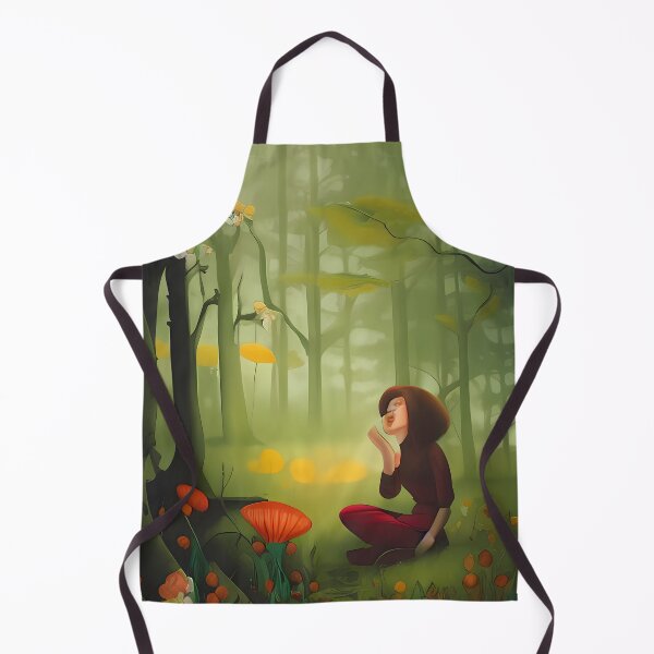 Item preview, Wandering Soul Collection, Dreamy abstract landscape, forest, nature, red, green, foggy, version 4 designed and sold by AISHOPPE.
