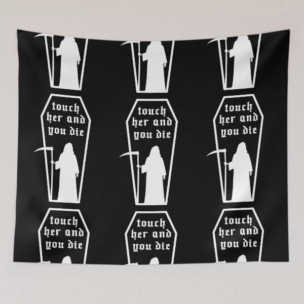 Item preview, Touch Her And You Die Reaper - Book Tropes - Bookish - White designed and sold by StickEmUpp.