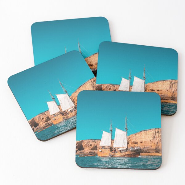 Item preview, Colorful Coastal Sailing on an Old Wooden Tall Ship designed and sold by Georgia Mizuleva.