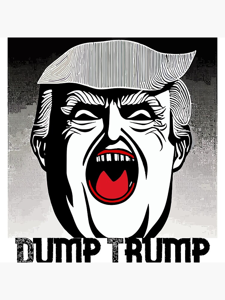 Dump Trump noir et blanc Poster