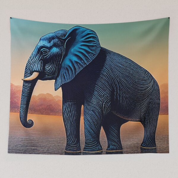 Item preview, Elephant Walking Through Water designed and sold by DirtyBirdLad.