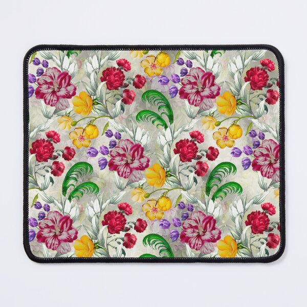 Item preview, Trendy Flowers in a diamond floral pattern, decorative pattern, modern design, flowers repeat pattern, beige floral designed and sold by ZeinabTaha.