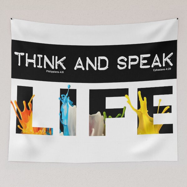 Item preview, think and speak life Philippians 4:8 Ephesians 4:29 designed and sold by Christian P Bolante.