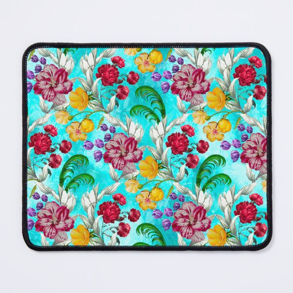 Item preview, Trendy Flowers in a diamond floral pattern, decorative pattern, modern design, flowers repeat pattern, blue floral   designed and sold by ZeinabTaha.