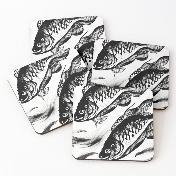Item preview, Fish black and white  designed and sold by OverAltruist.