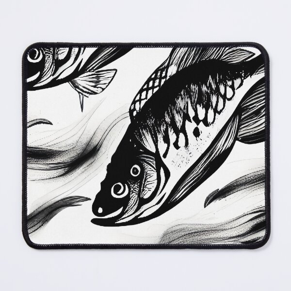 Item preview, Fish black and white designed and sold by OverAltruist.