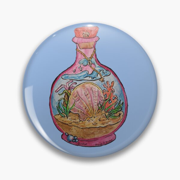 Item preview, Inktober Scallop- Bottled Fantasy  designed and sold by Amanda Stanley.
