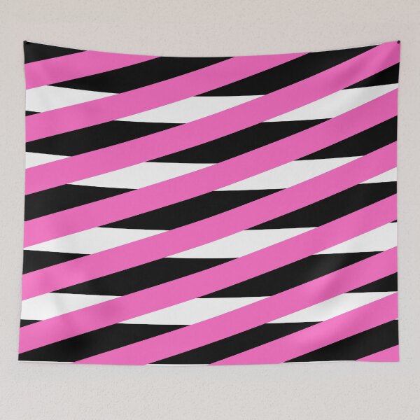 Item preview, Pink stripes on black and white designed and sold by calibrit.