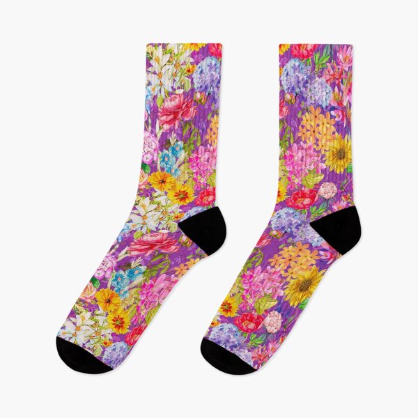 Item preview, Vintage flowers and roses blossoming summer garden, botanical pattern, floral illustration, purple vintage floral designed and sold by ZeinabTaha.