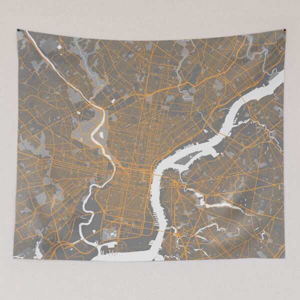 Item preview, Philadelphia City Map of Pennsylvania, USA - Bauhaus designed and sold by deMAP.