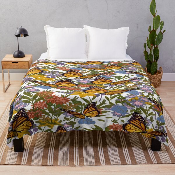 Item preview, Monarchs in flight on wildflowers designed and sold by calibrit.