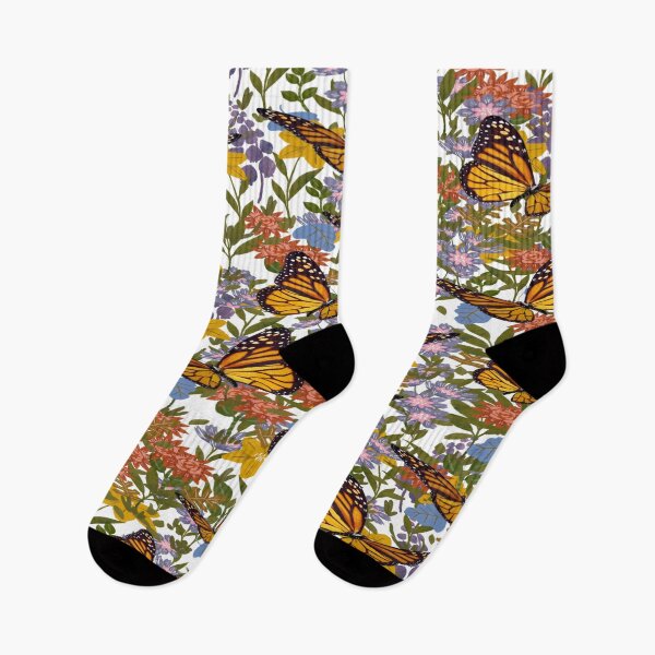 Item preview, Monarchs in flight on wildflowers designed and sold by calibrit.