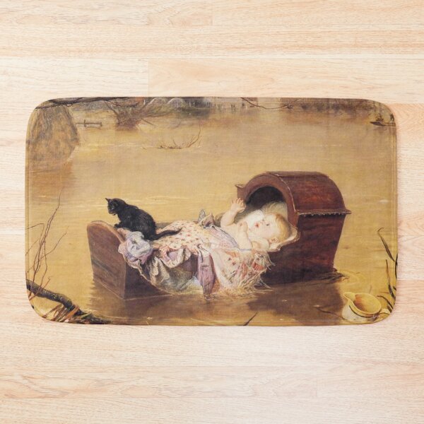 Item preview, Baby And Black Cat In The Flood designed and sold by moylanaaron-mi.