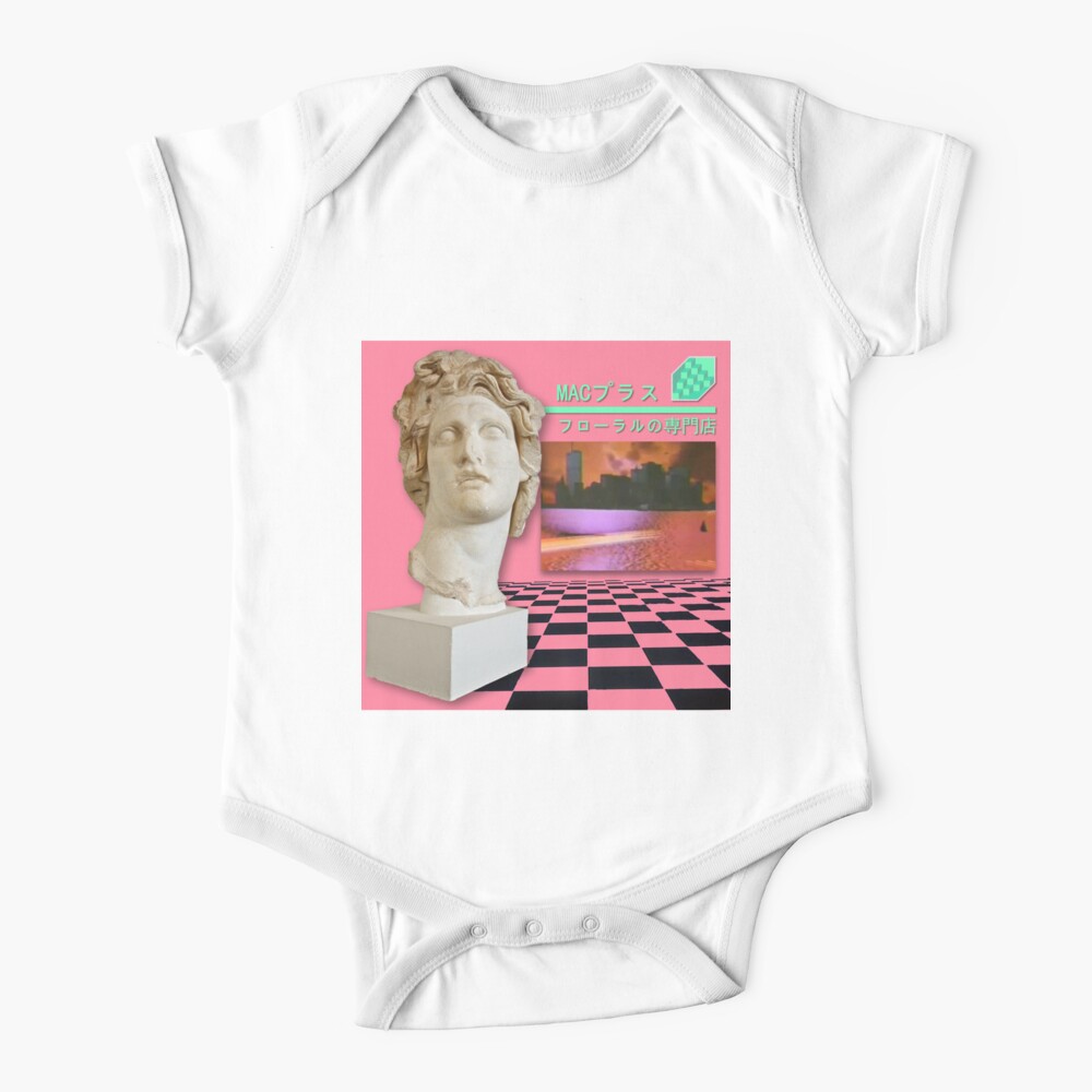 Vaporwave Floral Shoppe Macintosh Plus Lisa Frank 4 Baby One Piece By Atodas Redbubble