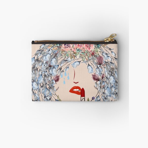Item preview, red lips on a crying flower designed and sold by mirdayn.